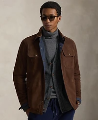 Polo Ralph Lauren Men's Reversible Suede-Taffeta Shirt Jacket