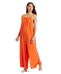Sanctuary Women's Costal Covers Pleated Beach Cover-Up Overall