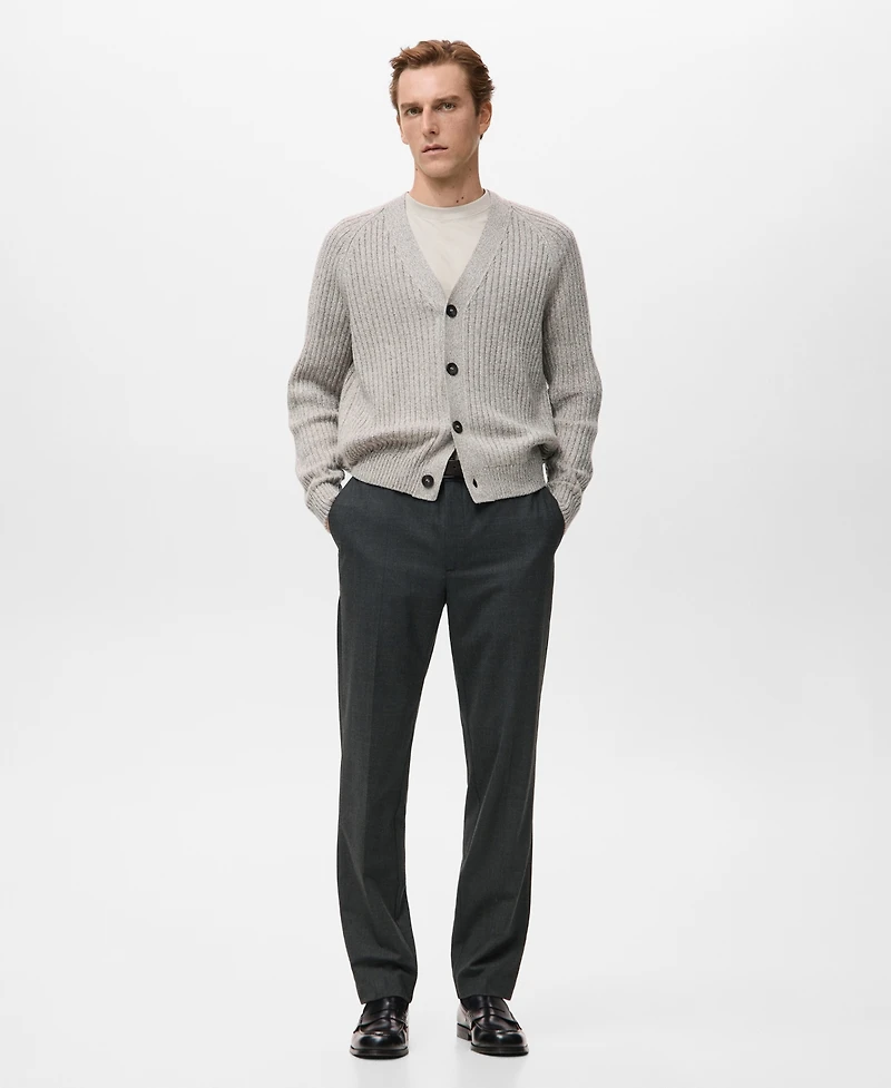 Mango Men's Regular-Fit Pleated Pants