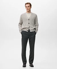 Mango Men's Regular-Fit Pleated Pants