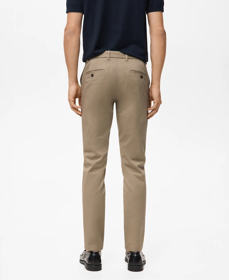 Mango Men's Barna Slim-Fit Twill Chino Pants