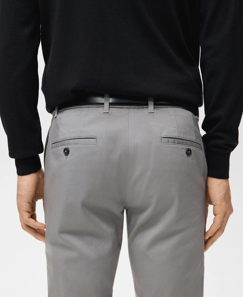 Mango Men's Barna Slim-Fit Twill Chino Pants
