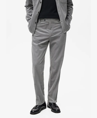 Mango Men's Corduroy Regular-Fit Pants