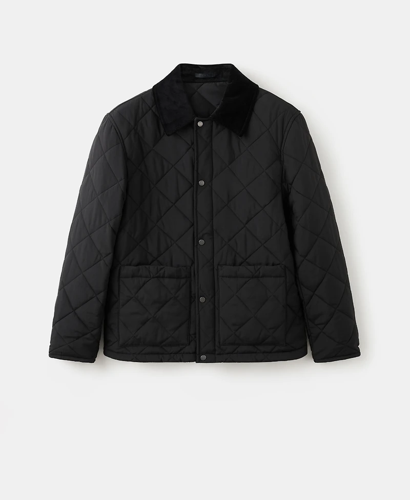 Mango Men's Quilted Water Repellent Jacket
