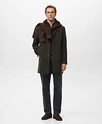 Mango Men's Lightweight Wool Coat