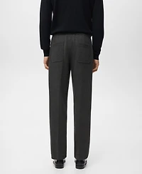 Mango Men's Cotton Drawstring Joggers Pants