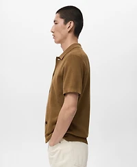 Mango Men's Cotton Knit Shirt