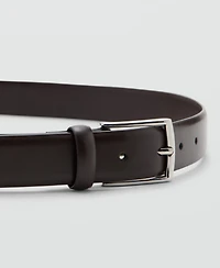 Mango Men's Buckle Leather Belt