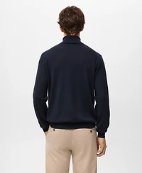 Mango Men's Merino Wool Turtleneck Sweater