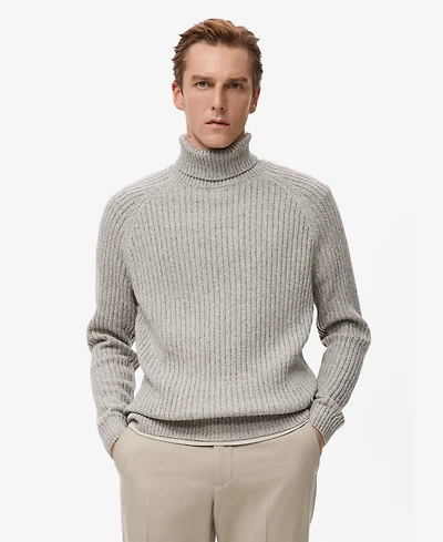 Mango Men's Wool-Blend Turtleneck Sweater