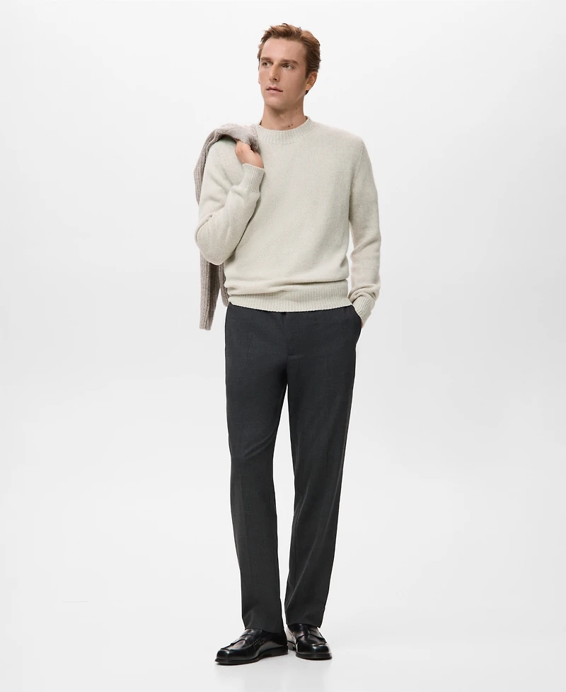 Mango Men's Structured Wool-Blend Knitted Sweater