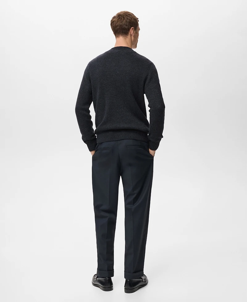 Mango Men's Structured Wool-Blend Knitted Sweater