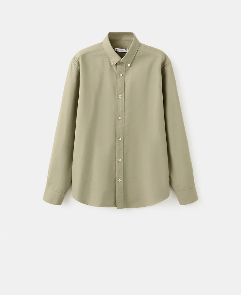 Mango Men's Cotton Oxford Shirt