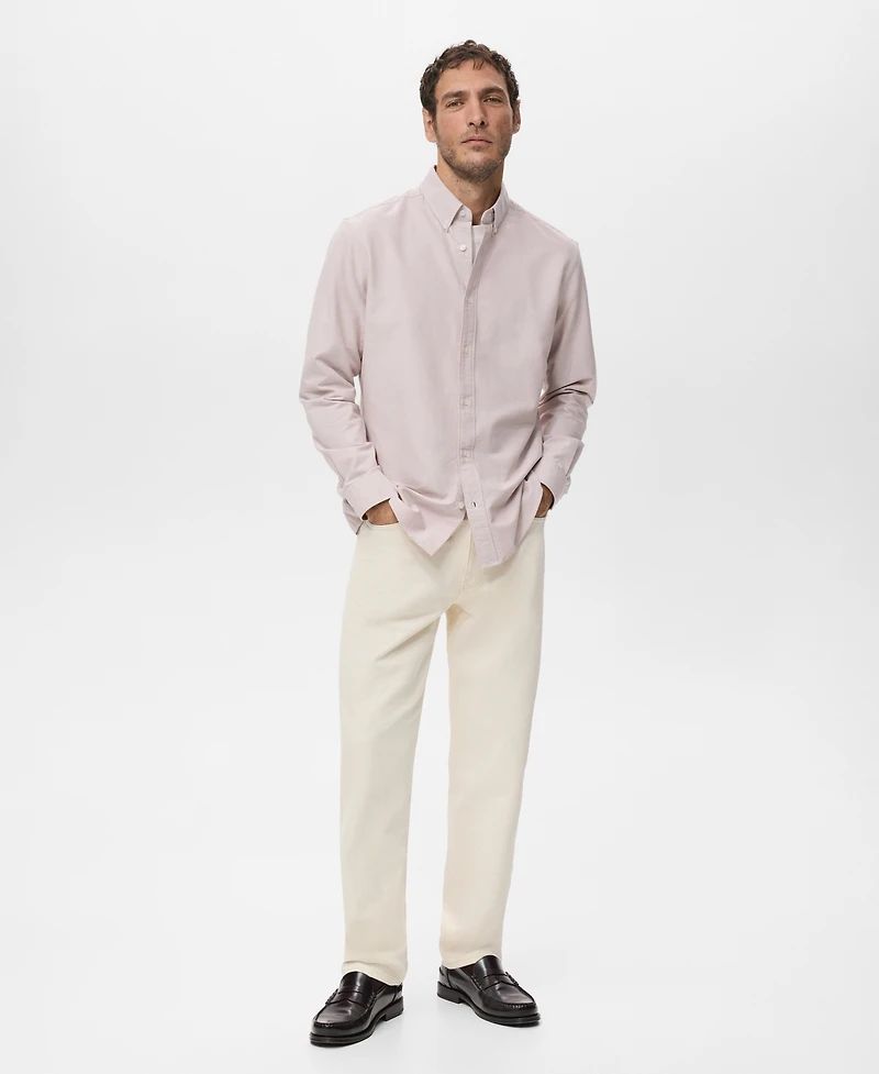 Mango Men's Cotton Oxford Shirt
