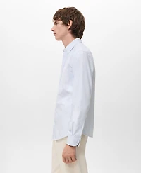 Mango Men's Cotton Kodak Striped Shirt