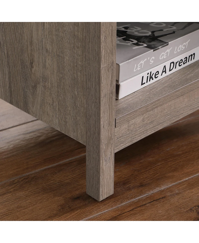 "Cesicia 3-Tier Nightstand with Drawer & Shelf for Bedroom or Living Room"