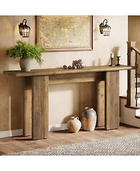 Tribesigns Extra Long Console Table for Entryway, Mid-Century Modern Sofa Table Behind Couch