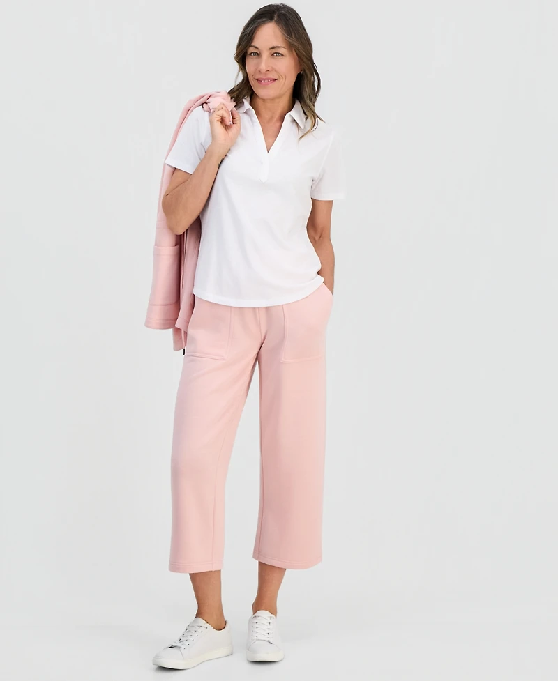 Style & Co Petite Solid Modern Polo Shirt, Macy's Exclusive