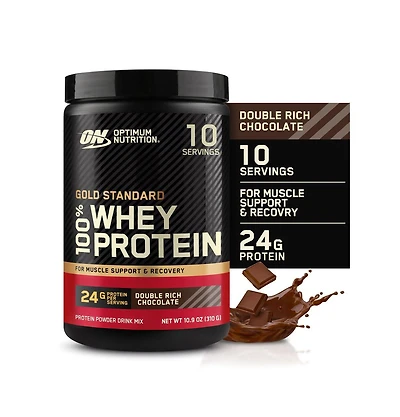 Optimum Nutrition Gold Standard 100% Whey Protein Powder, Double Rich Chocolate, 0.68 Pound