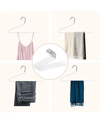 BP4U Open-Ended Heavy Duty Metal Pants Hangers, Space Saving Steel Towel & Scarf Hangers for Jeans, Trousers, Dresses