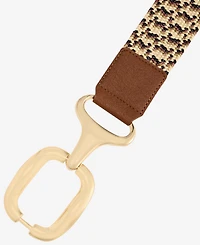 I.n.c. International Concepts Chunky Hardware Stretch Straw Belt, Macy's Exclusive