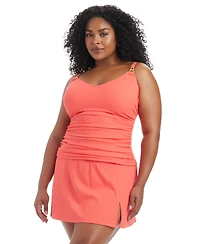 Bleu by Rod Beattie Plus Pique Ole High-Waist Skirted Swim Bottoms