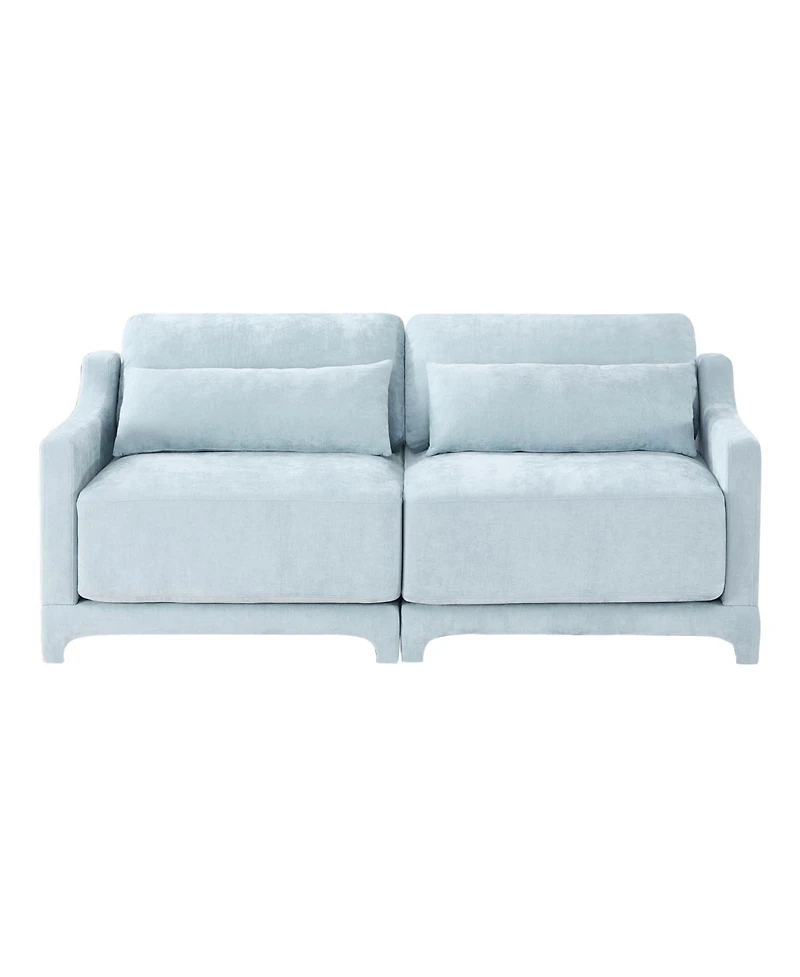Streamdale Furniture Chenille 2-Seater Sofa - Sky Blue
