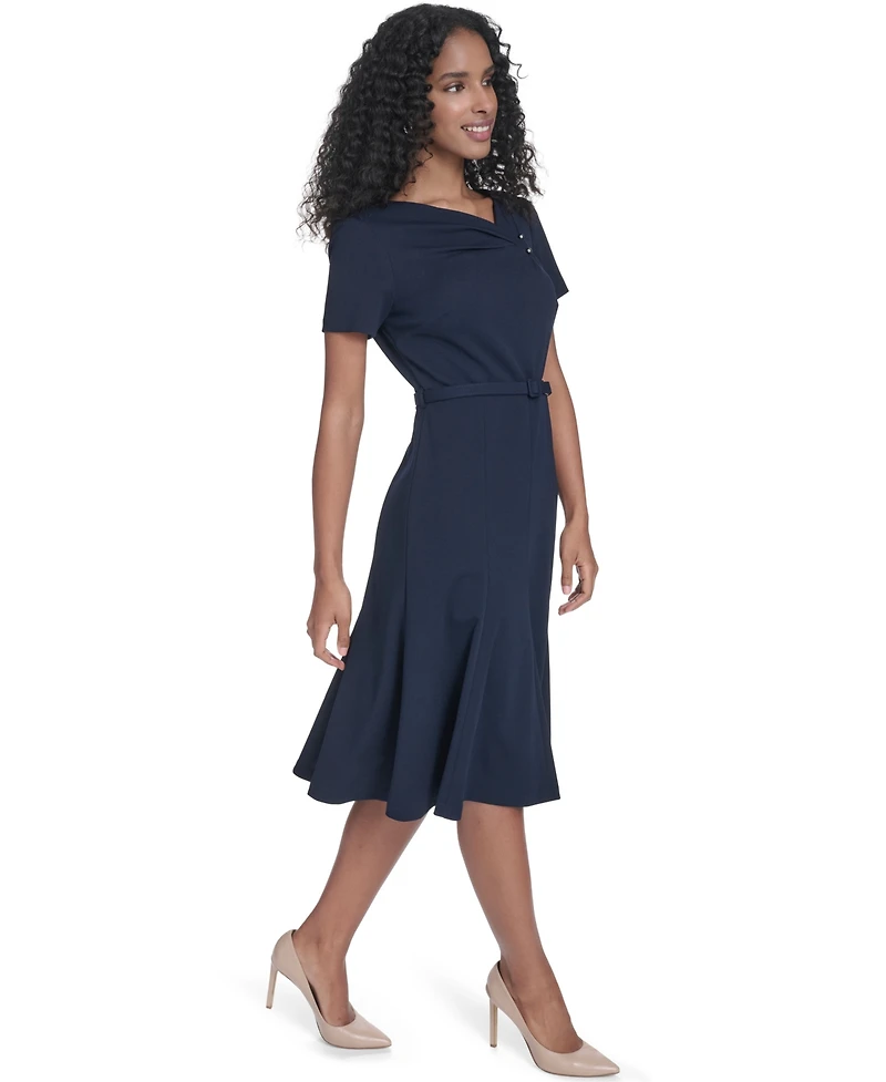 Calvin Klein Women's Square Neck Midi Dress