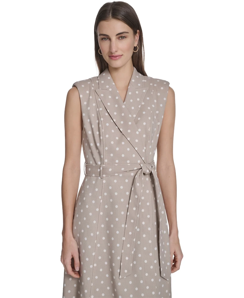 Calvin Klein Women's Collared Neck Midi Dress