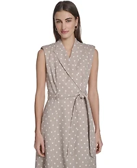 Calvin Klein Women's Collared Neck Midi Dress