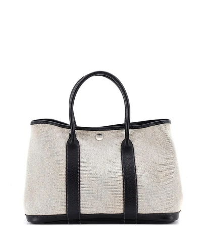 Pre-Owned HERMES Garden Party Tote Toile and Leather