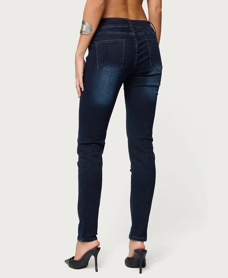 Edikted Women's Eloise Low Rise Skinny Jeans