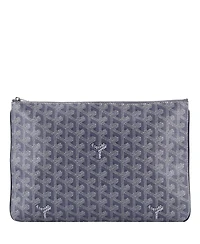Pre-Owned Goyard Mm Senat Zip Pouch Coated Canvas