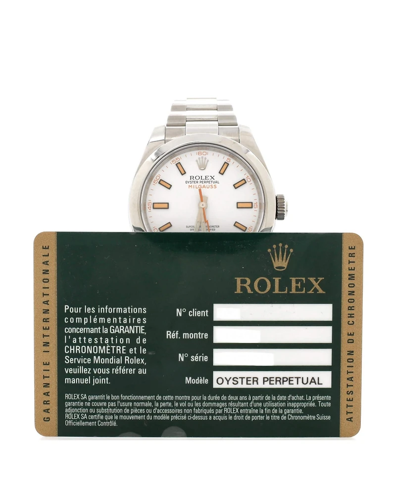 Pre-Owned Rolex Oyster Perpetual Milgauss Automatic Watch in Stainless Steel 40mm