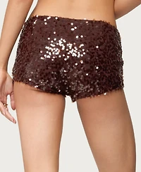 Edikted Women's Stajey Sequin Micro Shorts