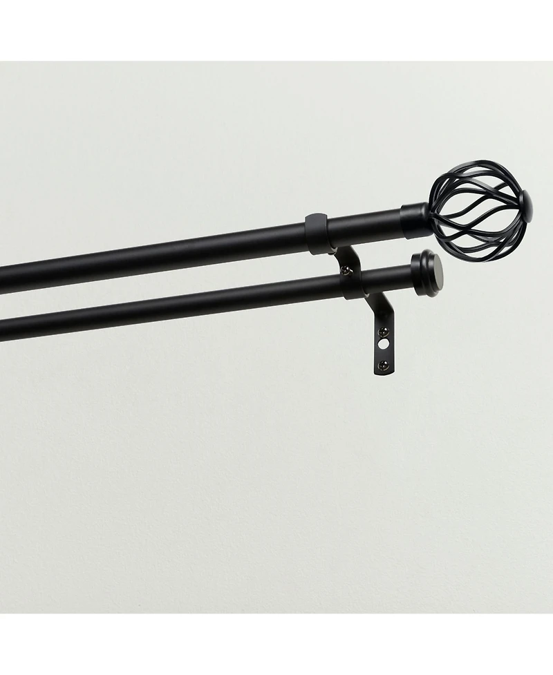 Exclusive Home Ogee Double Curtain Rod Finial Set