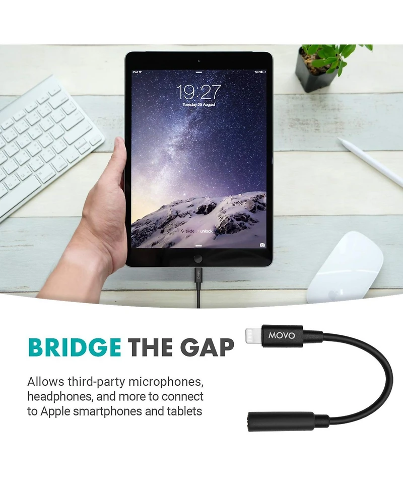 Movo Ima-2 Headphone Adapter - 3.5mm Trs to Lightning