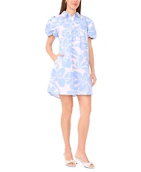 Msk Women's Button Collared Mini Dress