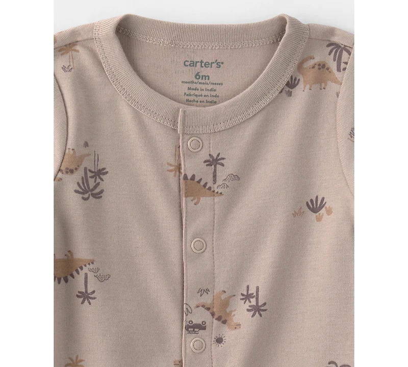 Carter's Baby Boys' Dinosaur Short-Sleeve Romper