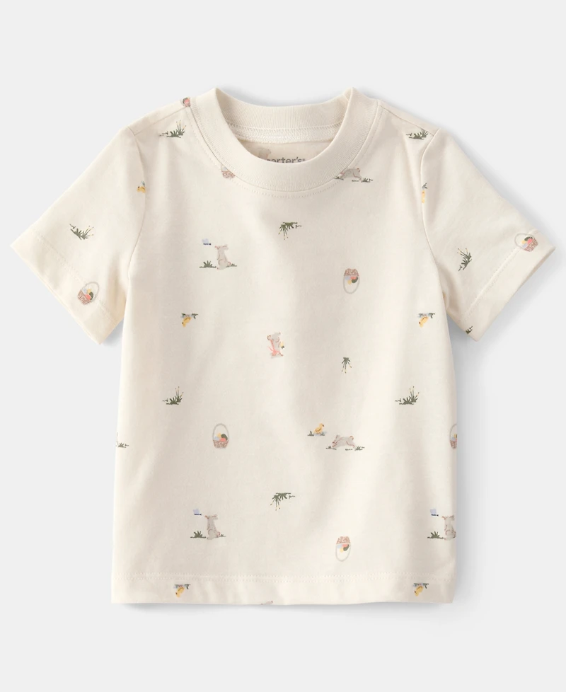 Carter's Baby Boys' Easter Bunny T-Shirt and Shortall, 2-Piece Set
