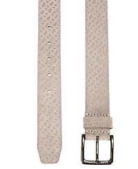 Boss Men's Engraved Logo Soft Suede Belt