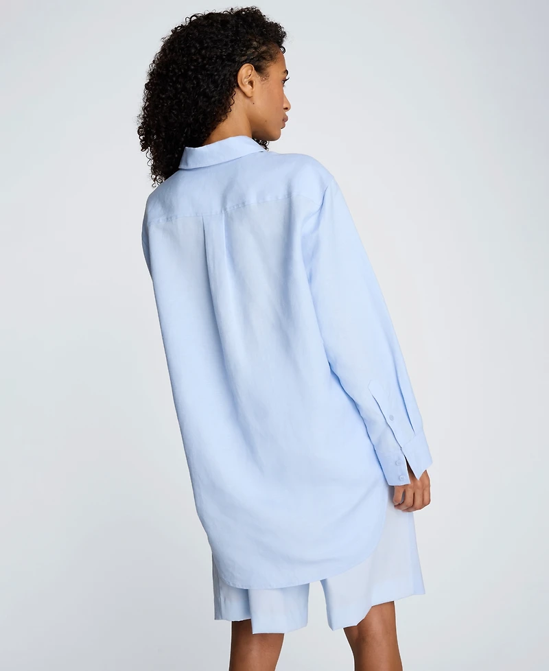 Kenneth Cole Women's Long-Sleeve Button-Front Top