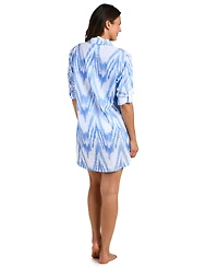 La Blanca Women's Tidal Wave Camp Cover-Up Swim Shirt