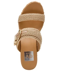Dv Dolce Vita Women's Elena Double Buckle Platform Wedge Sandals