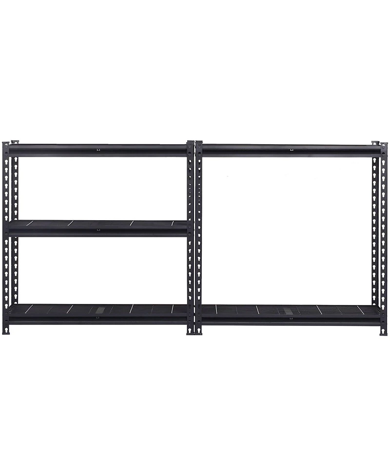 Mecale 5-Tier Storage Shelves, 2000-Lb Capacity, 16"D x 36"W x 72"H, Adjustable Heavy-Duty Utility Rack, Black