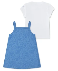 Nike Girls' Toddler 2T-4T Move with Nature Pull-On Dress and T-Shirt, 2-Piece set