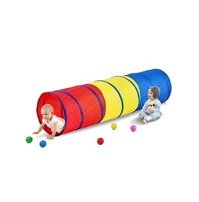Slickblue Kids Play Tunnel Tent for Toddlers, Colorful Pop Up Crawl Tunnel Toy for Baby