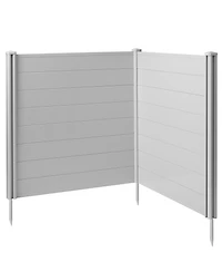 Casafield 48" x 48" Privacy Screen - Outdoor Vinyl Fence Panel Enclosure for Ac / Trash Bins / Pool Equipment