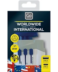 Go Travel Worldwide Usb-a and Usb-c Travel Adaptor
