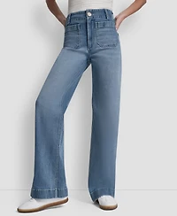 Dkny Jeans Petite High-Rise Wide Leg